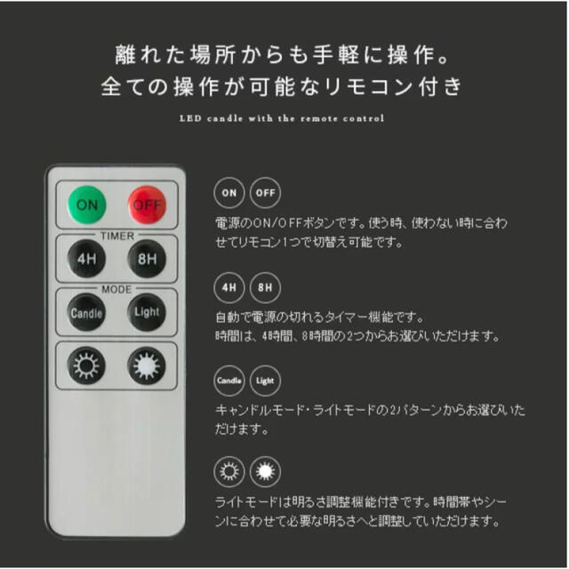   LEDキャンドルスリムタイプ3個セット ハンドメイドのインテリア/家具(アロマ/キャンドル)の商品写真