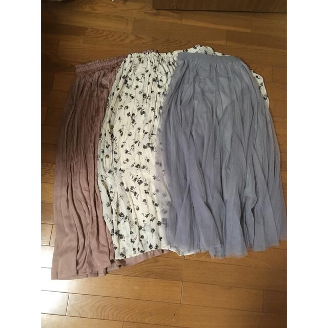 しまむら(シマムラ)の2枚オマケ★ロングスカートLサイズ　2枚セット レディースのスカート(ロングスカート)の商品写真