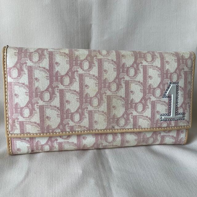 Dior クリスチャン ディオール トロッター 二つ折り長財布 ピンク