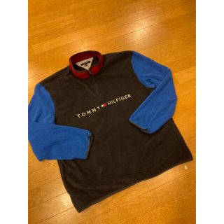 トミーヒルフィガー(TOMMY HILFIGER)のTOMMY HILFIGER フリースJK  大きいsize XXL  紺赤青(パーカー)