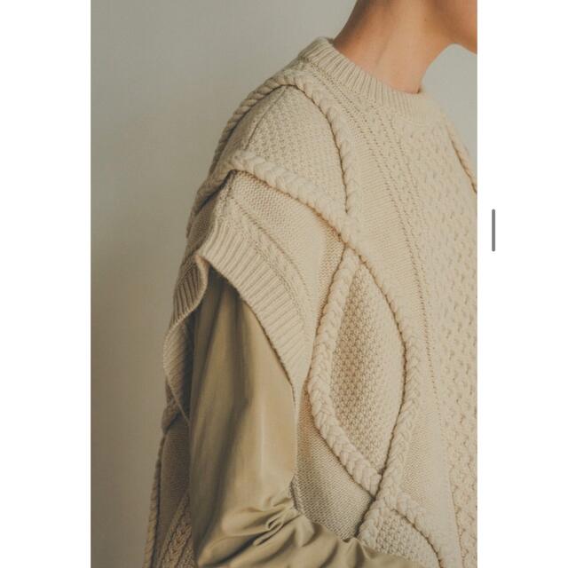 CLANE 3D CABLE SLIT KNIT VESTニットベスト 同梱不可