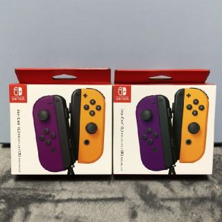 ニンテンドースイッチ(Nintendo Switch)の新品未開封品　２個セット　Joy-Con  ネオンパープル ネオンオレンジ　(その他)