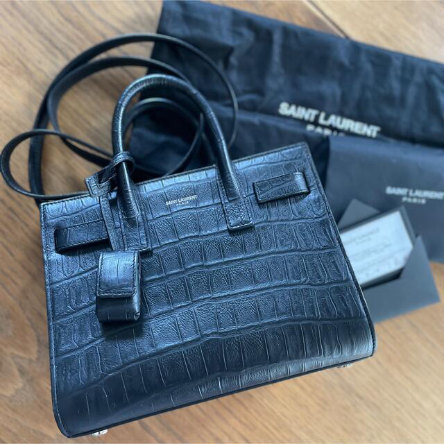 Saint Laurent(サンローラン)の美品サンローラン サックドジュール ショルダーバッグ バック クロコ レディースのバッグ(ショルダーバッグ)の商品写真