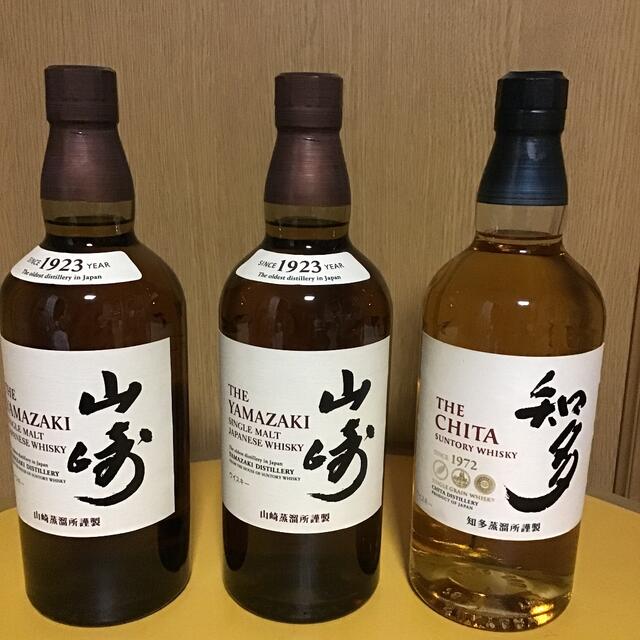 山崎 ノンエイジ　ウイスキー　43度 700ml 2本　知多ウイスキー 1本