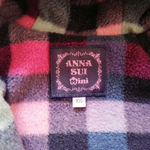 ANNASUI Mini　アナスイミニ　刺繍　アウター　コート　紫　100