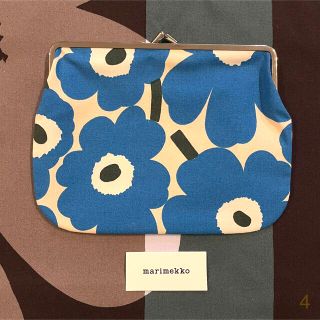 マリメッコ(marimekko)のmarimekko マリメッコ　完売色　UNIKKO がま口ポーチL 新品送料込(ポーチ)