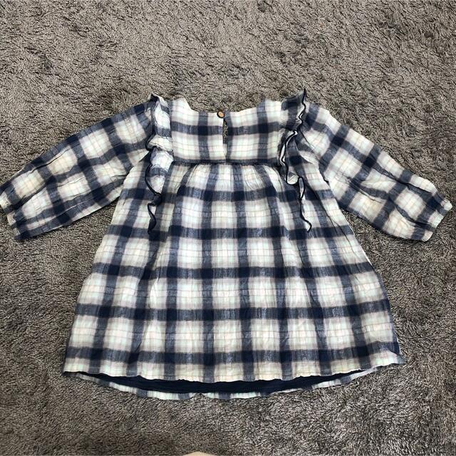 ZARA(ザラ)のZARA 18-24 90 ワンピース ブルー キッズ/ベビー/マタニティのキッズ服女の子用(90cm~)(ワンピース)の商品写真