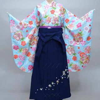 袴フルセット ジュニア用へ直し 135～150cm 袴変更可能 NO36785(和服/着物)