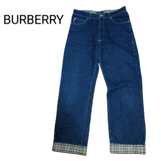 バーバリー(BURBERRY)のBURBERRY ノバチェック デニムパンツ　イギリス製(デニム/ジーンズ)