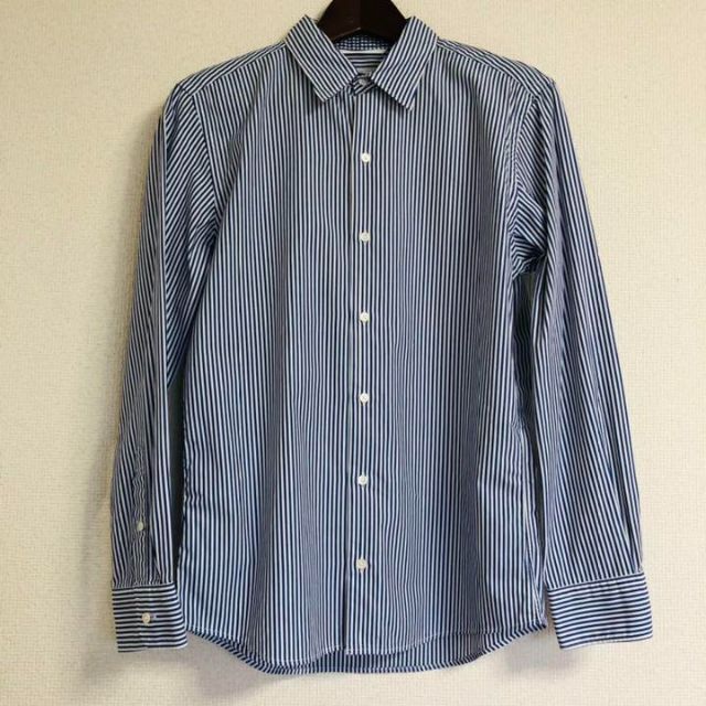EDIFICE(エディフィス)の417 by EDIFICE ストライプシャツ ブルー Sサイズ 匿名配送 メンズのトップス(シャツ)の商品写真