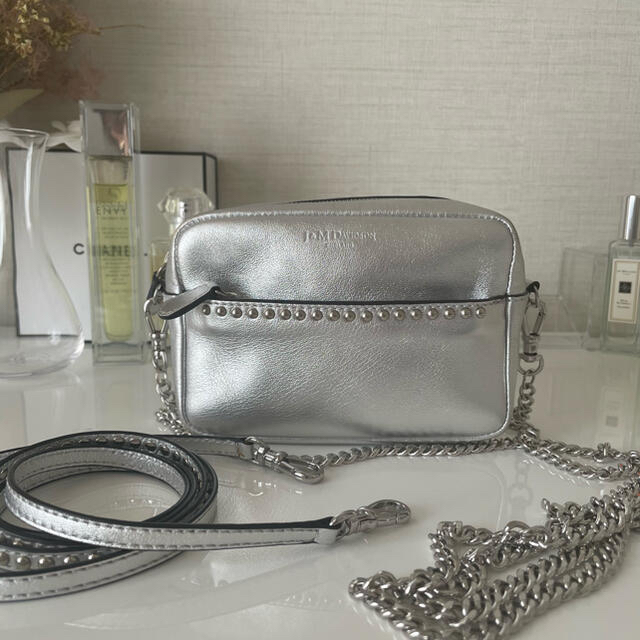 J&M DAVIDSON リップスティック スタッズ ショルダーバッグ シルバー J&M DAVIDSON リップスティック スタッズ ショルダーバッグ シルバー