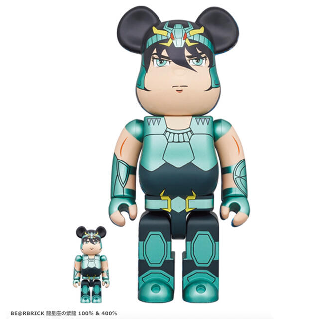 BE@RBRICK 龍星座の紫龍 100％ & 400％ 聖闘士星矢紫龍