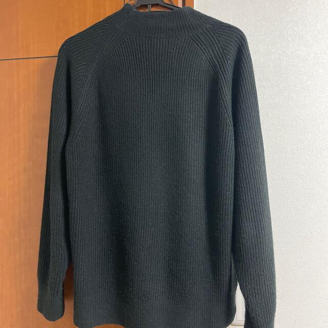 UNIQLO(ユニクロ)のローゲージモックネックセーター(長袖) 黒black Lサイズ メンズのトップス(ニット/セーター)の商品写真