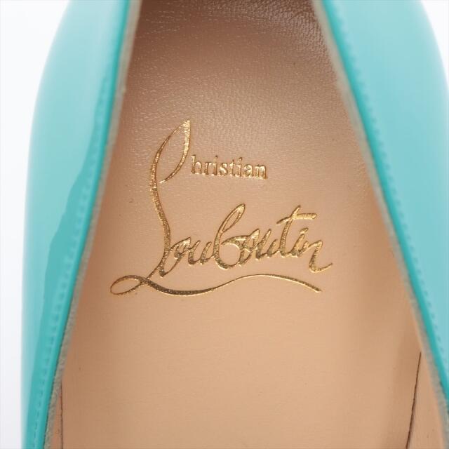 Christian Louboutin - クリスチャンルブタン パテントレザー 38 1/2 ブルー レディースの通販 by ALLUラクマ