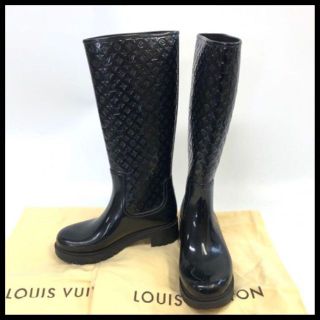 ルイヴィトン(LOUIS VUITTON)のルイヴィトン モノグラム スプラッシュライン ラバー レインブーツ 35(ハイヒール/パンプス)