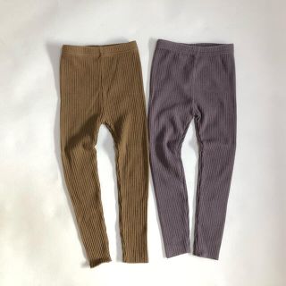 新品　　秋色リブレギンス　女の子　男の子　ボトムス　秋冬　無地(パンツ/スパッツ)