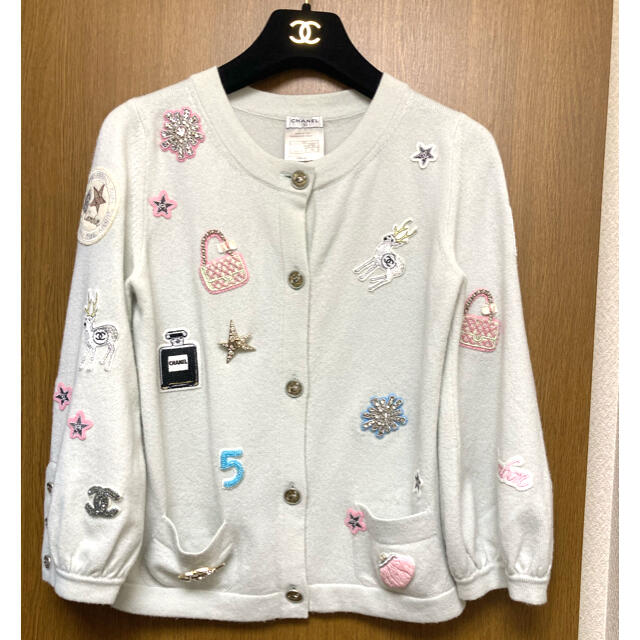 ⭐️極希少⭐️シャネル⭐️カーディガン⭐️ジャケット⭐️チャーム⭐️アップリケ
