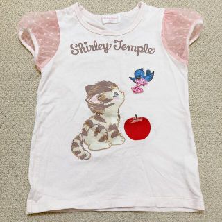 シャーリーテンプル(Shirley Temple)のTシャツ　シャーリーテンプル  ネコ　りんご(Tシャツ/カットソー)