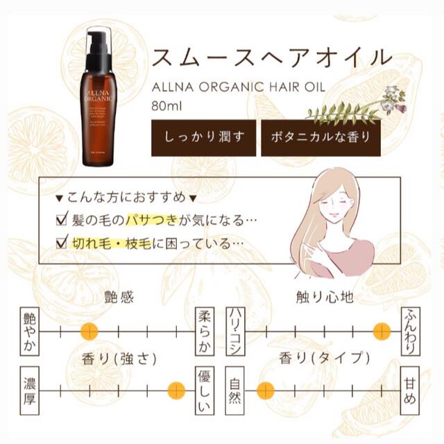 【新品】ALLNA ORGANIC ヘアエッセンス  スムース コスメ/美容のヘアケア/スタイリング(オイル/美容液)の商品写真