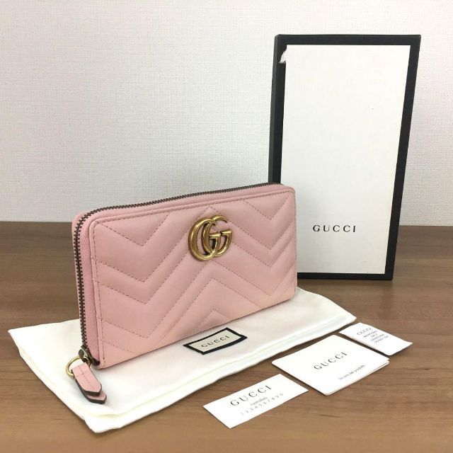 大特価 Gucci - 未使用品 GUCCI 長財布 443123 ライトピンク レザー