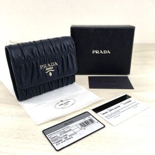 プラダ(PRADA)の未使用品 プラダ コンパクト財布 OLTREMARE ネイビー 394(財布)