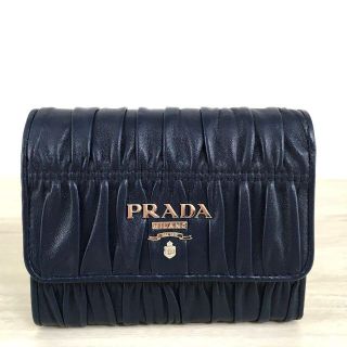 PRADA - 未使用品 プラダ コンパクト財布 OLTREMARE ネイビー 394の