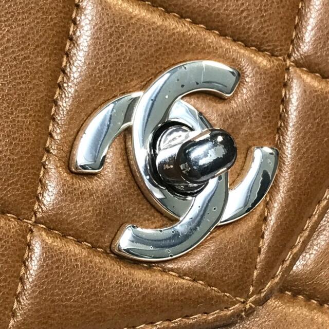 CHANEL(シャネル)のシャネル CHANEL CC ココマーク マトラッセ トートバッグ ハンドバッグ ラムスキン ブラウン レディースのバッグ(ハンドバッグ)の商品写真