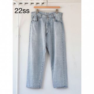 コモリ(COMOLI)の【22ss/新品】comoli デニム 5Pパンツ ブリーチ コモリ サイズ 1(デニム/ジーンズ)