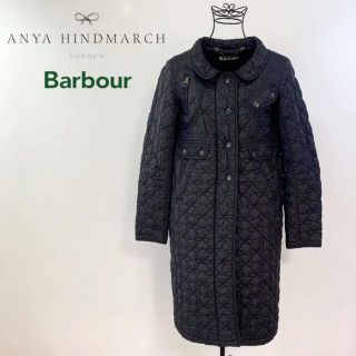 バーブァー(Barbour)の☆良品 バブアー × アニヤハインドマーチ ナイロン キルティング コート 黒(ロングコート)