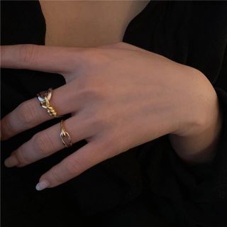 silver & gold combi ring no.002【1点のみ】(リング(指輪))