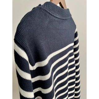 新品、未使用 HYKE STRIPED/ストライプ ベルスリーブ ニット