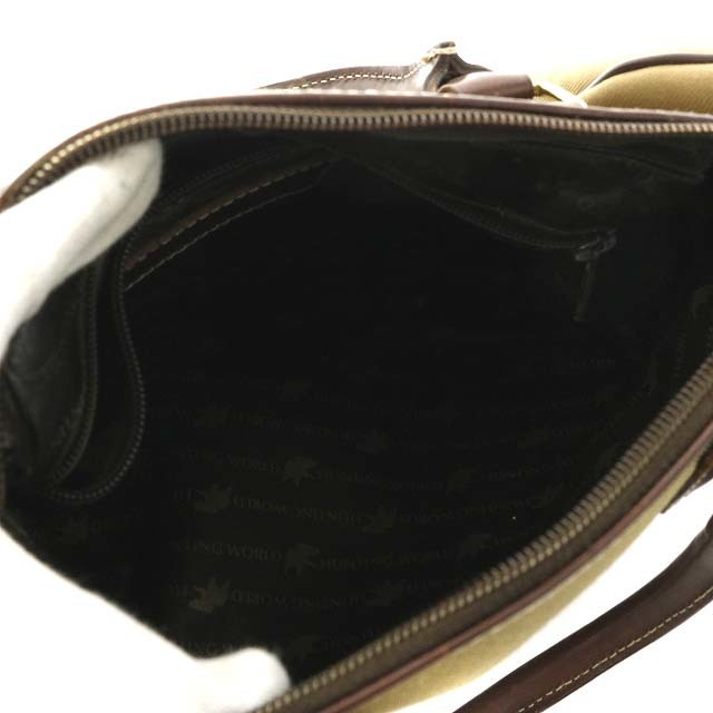 HUNTING WORLD(ハンティングワールド)のハンティングワールド ミニボストンバッグ ハンドバッグ オリーブ 茶 メンズのバッグ(ボストンバッグ)の商品写真