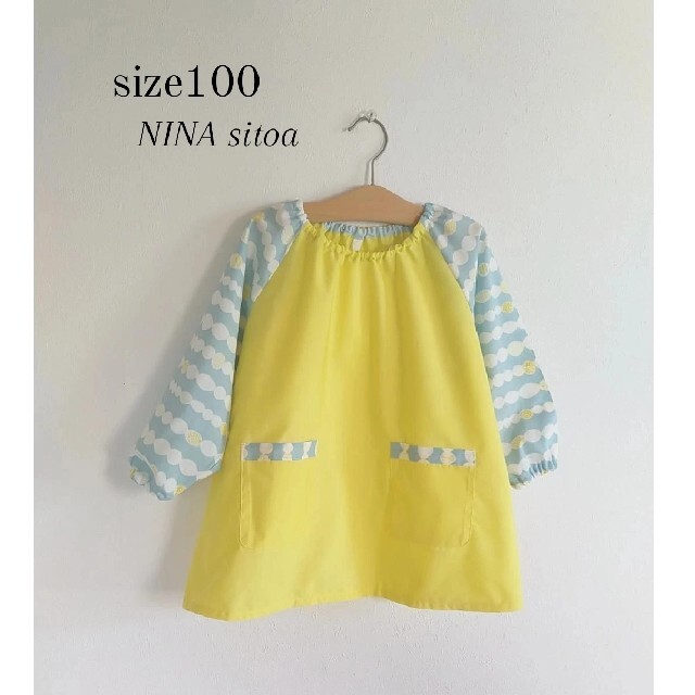 長袖スモック✽size100✽NINAシトア ハンドメイドのキッズ/ベビー(その他)の商品写真