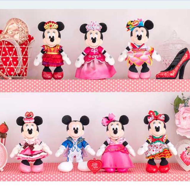 ディズニー　ミニー　ぬいぐるみバッジ　ぬいば　トータリーミニー　6種セット