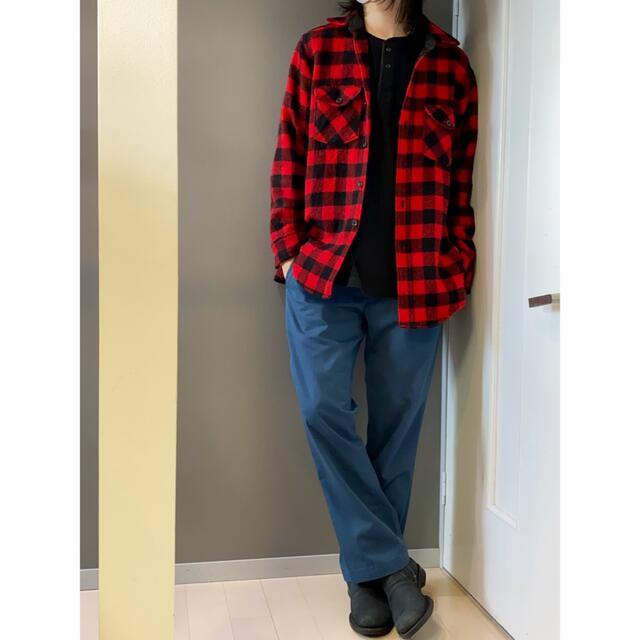 60s woolrich ウールリッチ　ブロックチェック　ネルシャツ