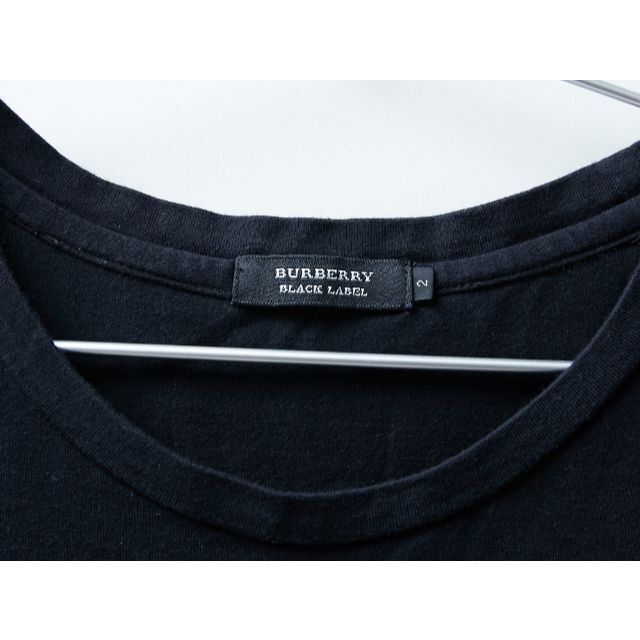 BURBERRY BLACK LABEL(バーバリーブラックレーベル)の02　バーバリーBlack Label　黒カットソー/Tシャツ メンズのトップス(Tシャツ/カットソー(半袖/袖なし))の商品写真