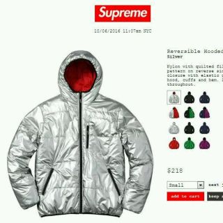 シュプリーム(Supreme)のSUPREME 2016AW Reversible Hoded Jacket(ダウンジャケット)