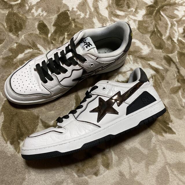 A BATHING APE(アベイシングエイプ)のAPE BAPE KAWS sk8 court sta ベイプスタ　29cm 白 メンズの靴/シューズ(スニーカー)の商品写真