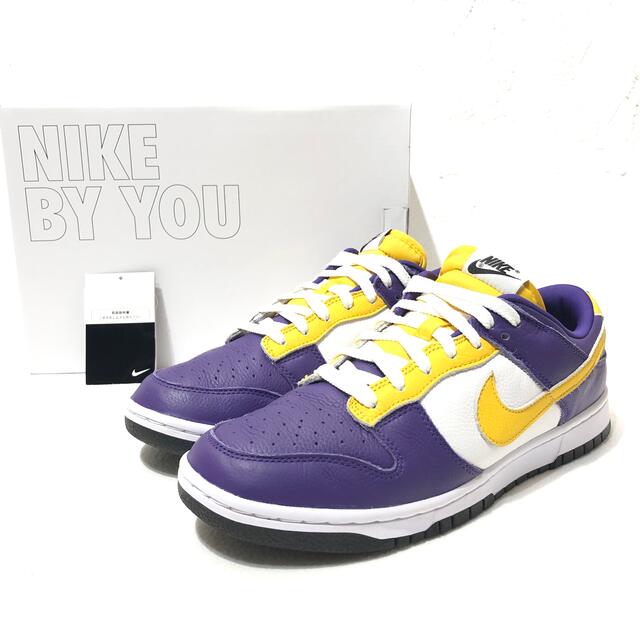 メンズNIKE BY YOU DUNK LOW 28.5cm  LA レイカーズ