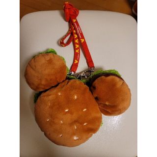 Disney　コインケース　コインポーチ　ぬいぐるみポーチ　ミッキーハンバーガー(キャラクターグッズ)