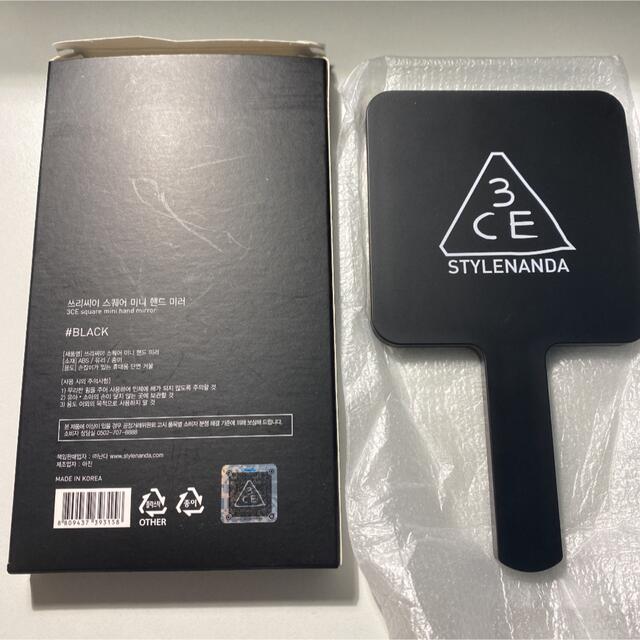 3ce(スリーシーイー)の3CE MINI HAND MIRROR BLACK レディースのファッション小物(ミラー)の商品写真