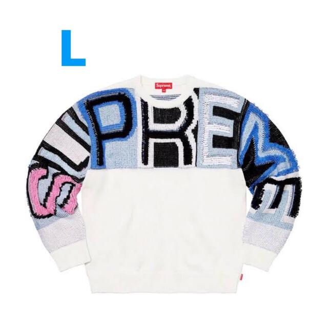 Supreme Chenille Logo Sweater Lサイズ