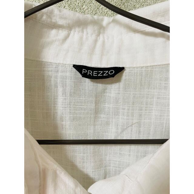 PREZZO 猫柄 白シャツ チュニック ブラウス　 レディースのトップス(シャツ/ブラウス(長袖/七分))の商品写真