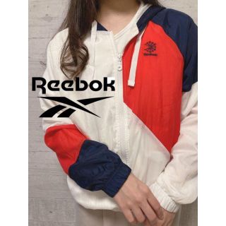 リーボック(Reebok)のreebok  リーボック　トリコロールカラー　ナイロンジャケット(ナイロンジャケット)