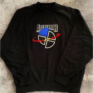 希少品】 ader error アーダーエラー スライスロゴ スウェット 黒-