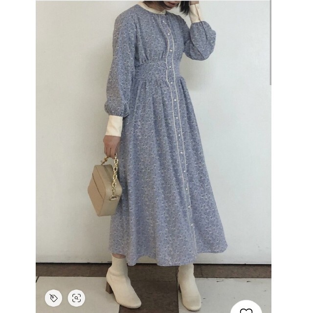 natural couture(ナチュラルクチュール)の❀natural couture❀美品 バンドカラーワンピース レディースのワンピース(ロングワンピース/マキシワンピース)の商品写真