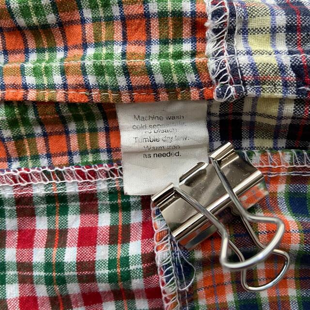 90s 00s巨人タグ J.CREW パッチワークシャツ