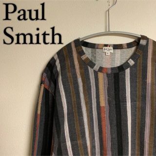 ポールスミス(Paul Smith)の【美品】Paul Smith マルチカラー　ストライプ　模様　ロングカットソー(Tシャツ/カットソー(七分/長袖))