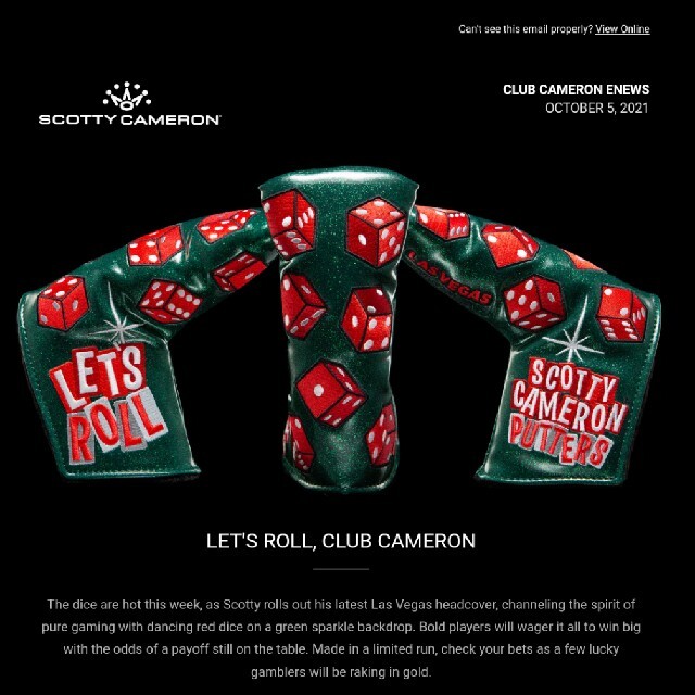 Scotty Cameron(スコッティキャメロン)の2021 スコッティキャメロン パターカバー Let's Roll スポーツ/アウトドアのゴルフ(その他)の商品写真