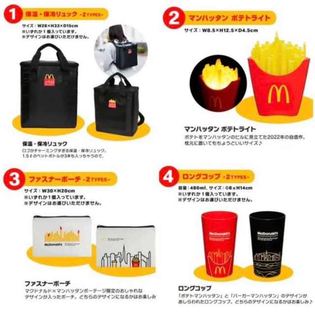 マクドナルドの福袋2022 抜き取りなし